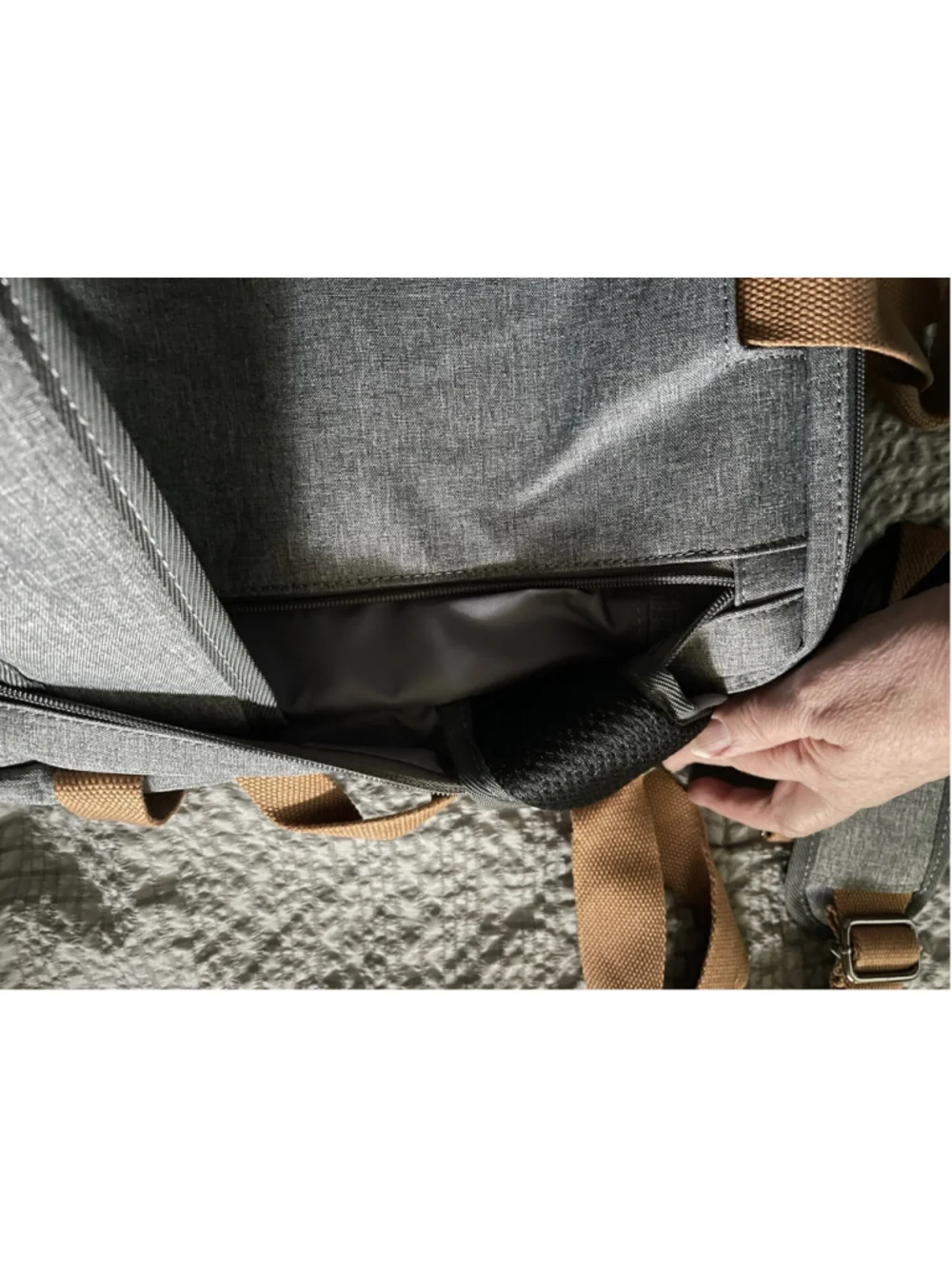 Le Periple Computer Backpack Grey New 18